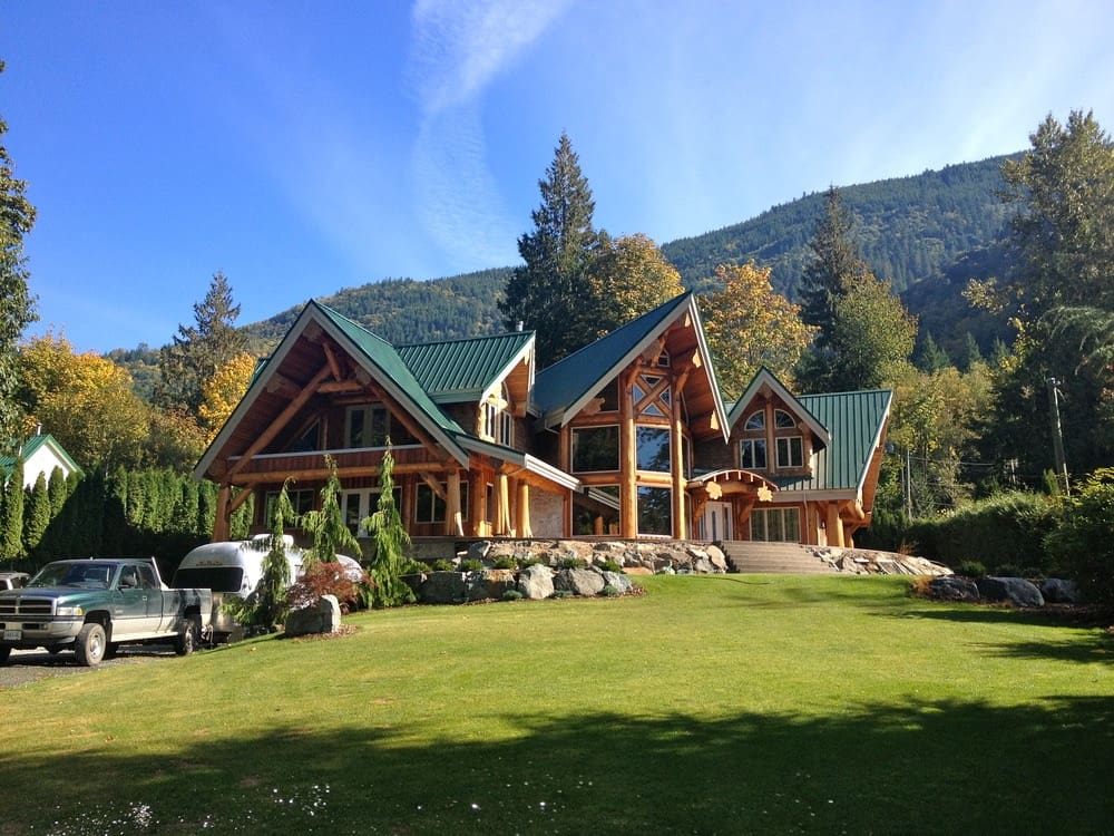Post and Beam Log Home Design.