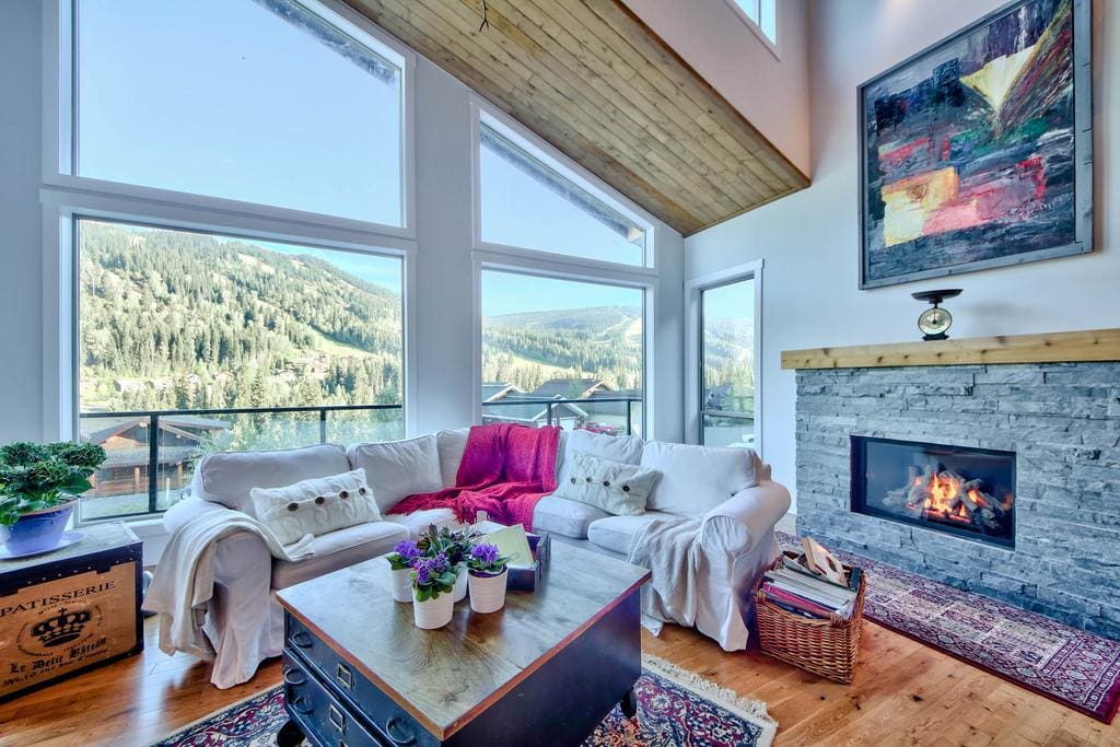 Timber Wolf Bed and Breakfast Timber Frame Design 3 | Streamline Design Ltd Modern living room looking over a view of the hills